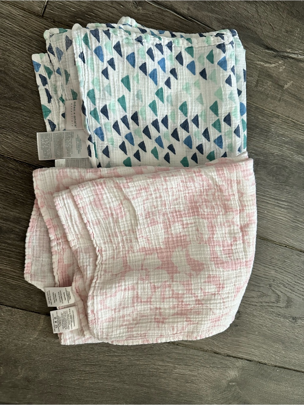 100% Cotton Swaddle Designs Baby Muslin - Pink & Blue Patterns